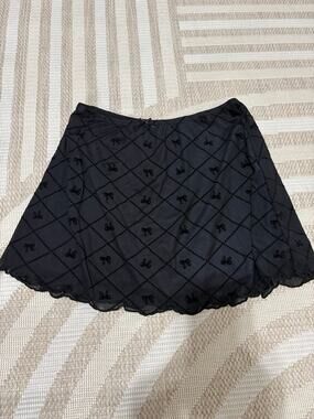 See You Monday Black Mini Skater Skirt Whimsygoth Goth Fairy